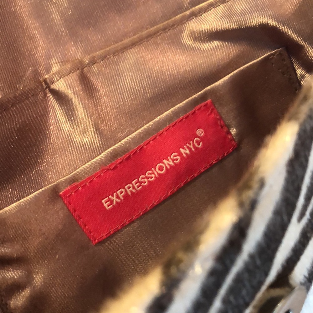 Expressions Nyc Sequins & Zebra Printed Cow Fur L… - image 7